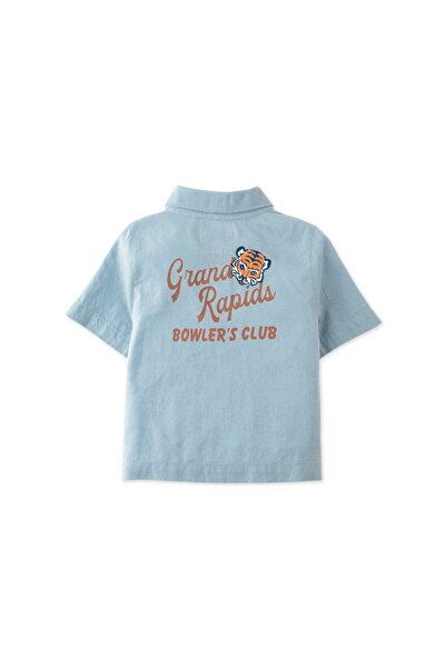 Gingersnaps Infant Boys' Short Sleeve Woven Polo Shirt with Front Buttons