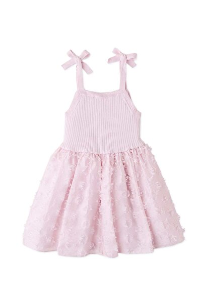 Gingersnaps Girls' Waist-Defined Dress with Bow Strap