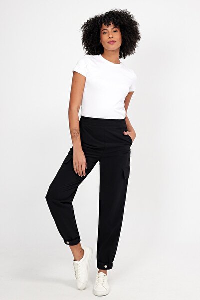 VENA Παντελόνι Cargo Karina Parachute - Μαύρο