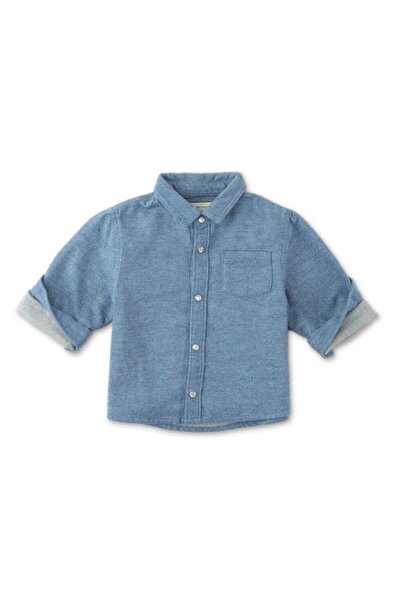 Gingersnaps Boys' Short Sleeve Solid Color Shirt
