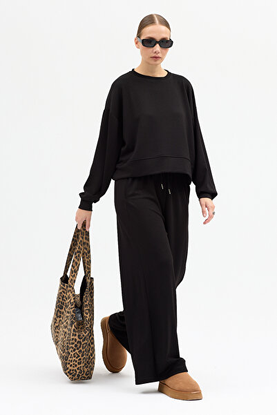 Mezka Άνετο, ελαστικό, μακρυμάνικο, μαλακό ύφασμα Premium, μαύρο σετ με μαύρο...