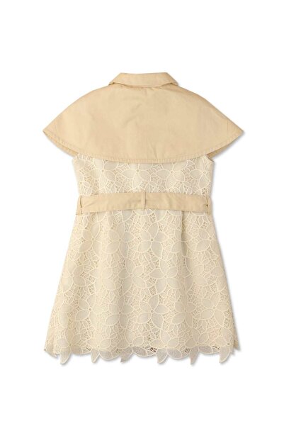 Gingersnaps Girls' Short Sleeve Lace Dress with Front Buttons
