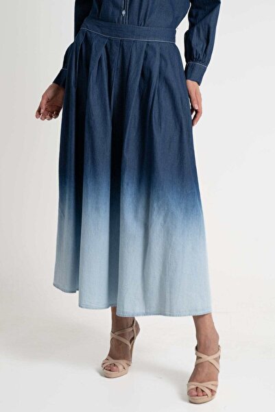 mica Women's High-Waisted Colorful Midi Skirt