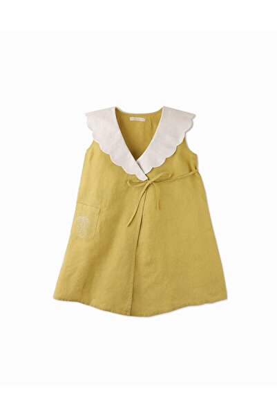 Gingersnaps Girls' Solid Dress with Shoulder Tie