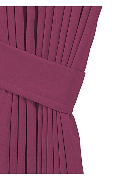 cheap's home Petek Dokulu Kadife Dokuma Seyrek (1 x 2)Pileli Fon Perde (GÜL KURUSU)