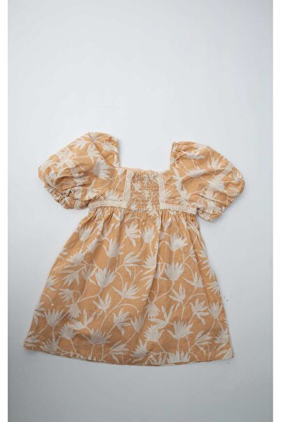 Gingersnaps Girls' Short Sleeve Floral Dress with Bow