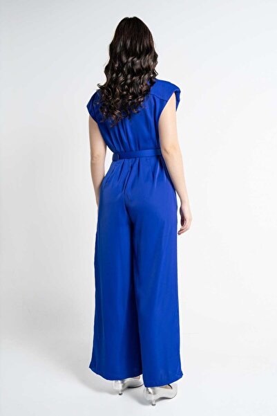 Nichii Women's Sleeveless Jumpsuit with Waist Belt