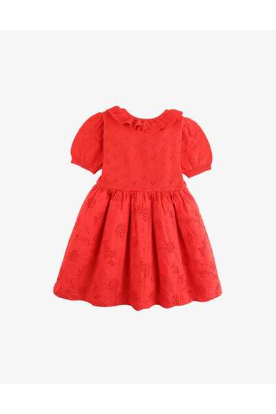 Gingersnaps Girls' Solid Dress with Ruffles on the Chest