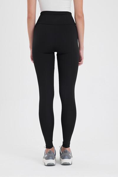 VENA Mary High Waist Sports Leggings-Black