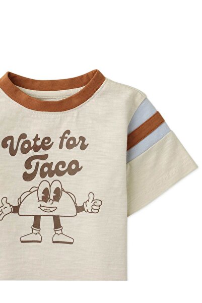 Gingersnaps Boys' Short Sleeve Newborn T-Shirt with Front Print