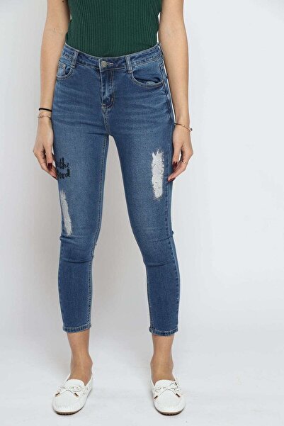 mica High-Waist Ripped Jeans