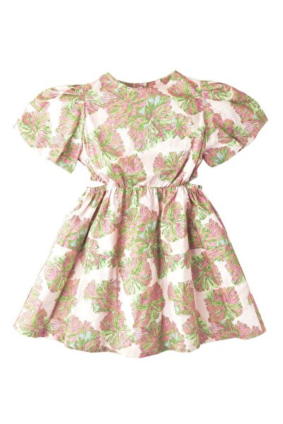 Gingersnaps Girls' Floral Dress with Side Slits at the Waist
