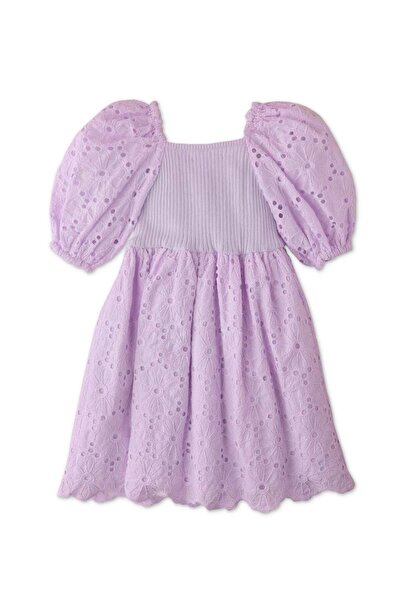 Gingersnaps Embroidered Summer Dress for Girls with Puff Sleeves