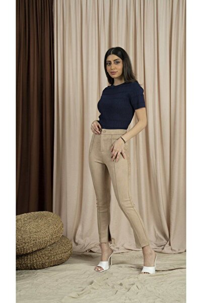 mica بنطلون نسائي ضيق بخصر عالٍ