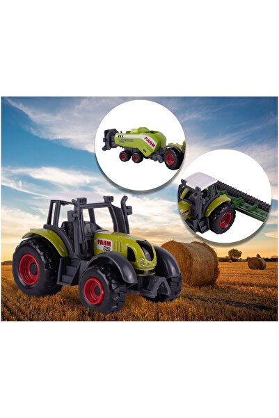 SOLTOY Σετ 7 utilaje ferma, trailer pentru transportul acestora, 6 animale, remorci, baloti SOLTOY®