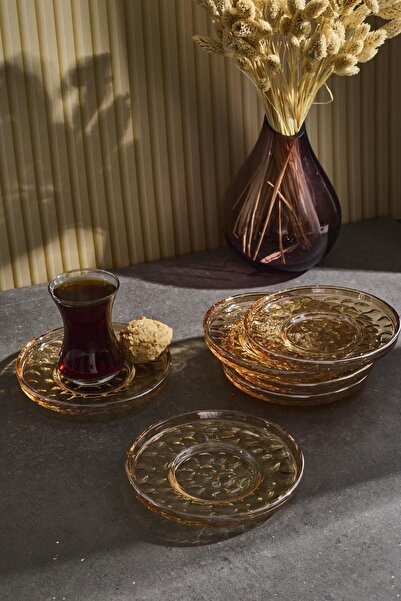 Perotti Ringo Stone Amber 6-Piece Tea Plate