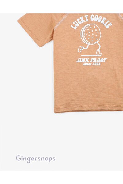 Gingersnaps Boys' Short Sleeve T-Shirt with Round Neck and Light Print