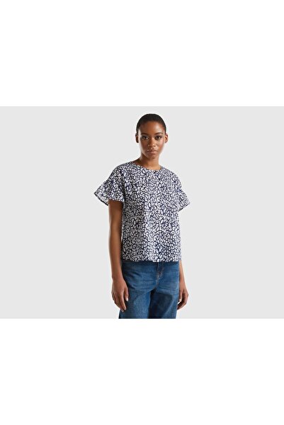 United Colors of Benetton Lightweight Cotton Printed Blouse