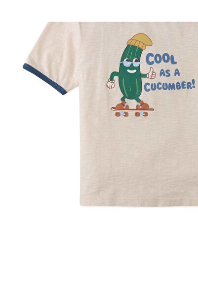 Gingersnaps Boys' Short Sleeve T-Shirt with Front Print and Round Neck