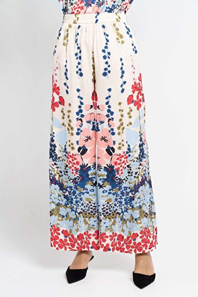 Nichii Women's Long Floral Print Trousers