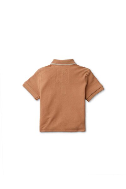 Gingersnaps Brown Polo Button-Up Short Sleeve Baby Boys' T-Shirt