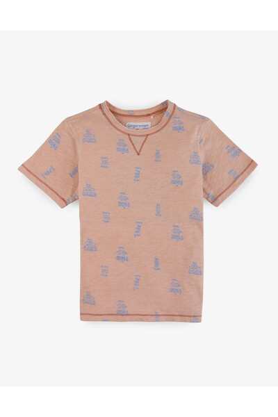 Gingersnaps Boys' Printed T-Shirt with Round Neck