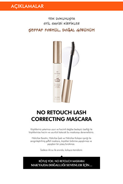 Missha Keratin Ve Kolajen Içeren Besleyici Şeffaf Maskara No Retouch Lash Correcting Mascara