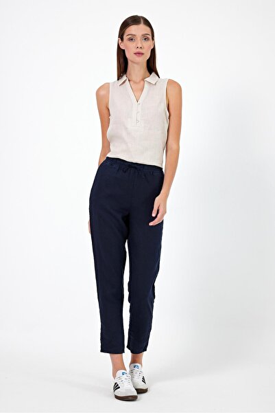 VENA Штани Alian Beli Lastikli Keten Beach - Lacivert