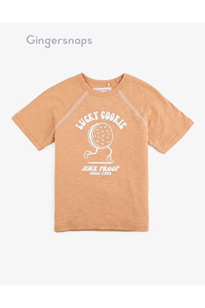 Gingersnaps Boys' Short Sleeve T-Shirt with Round Neck and Light Print