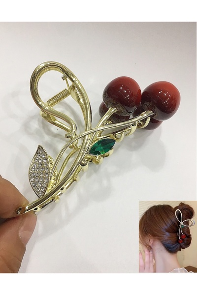 NEW HİLL Noua cataramă metalică elegantă, model cireș, cu piatră