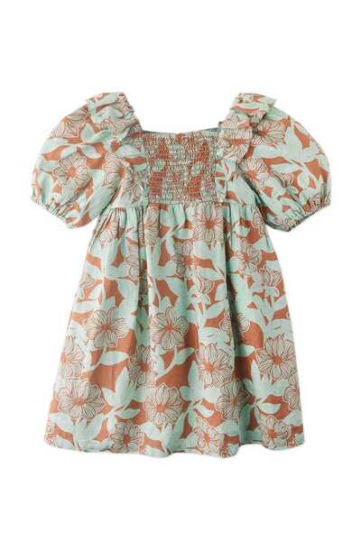 Gingersnaps Girls' Short Sleeve Floral Print Dress