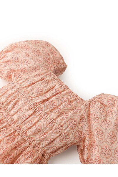 Gingersnaps Girls' Short Puff-Sleeve Printed Dress