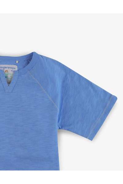 Gingersnaps Solid Boys' V-Neck T-Shirt