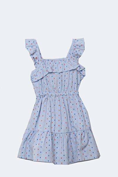 Gingersnaps Girls' Ruffled Polka Dot Dress with Flared Hem