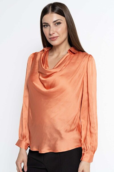 Nichii Soft Women's Long Sleeve Blouse with Small Collar