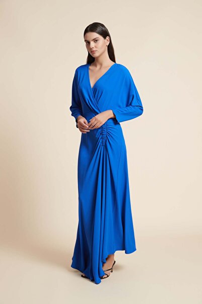 Nichii Solid 3/4 Sleeve Maxi Dress