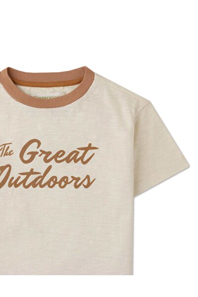 Gingersnaps Boys' Short Sleeve T-Shirt with Front Print