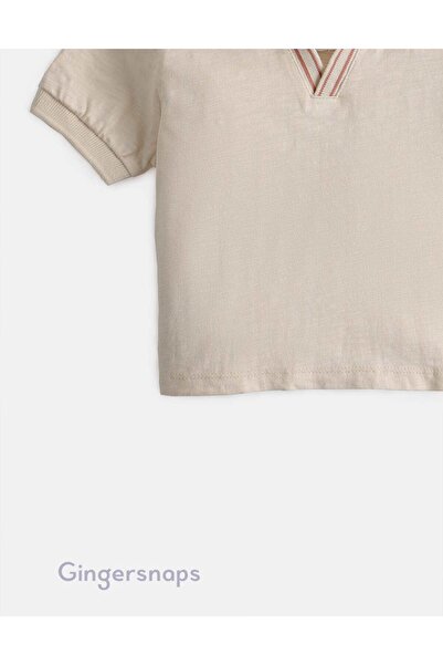 Gingersnaps Boys' Polo Collar T-Shirt with Stripes