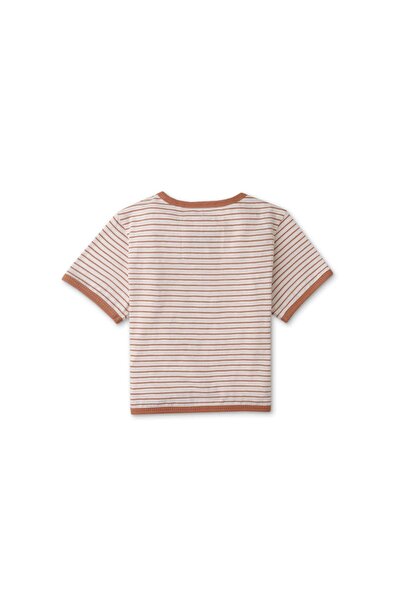 Gingersnaps Striped Front-Button Short Sleeve T-Shirt for Baby Boys
