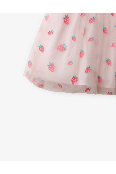 Gingersnaps Girls' Short Sleeve Strawberry Print Dress