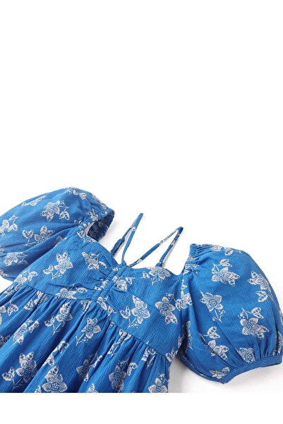 Gingersnaps Girls' Short Sleeve Floral Print Dress with Straps