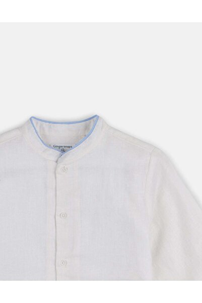Gingersnaps Boys' Plain Shirt with Half Collar