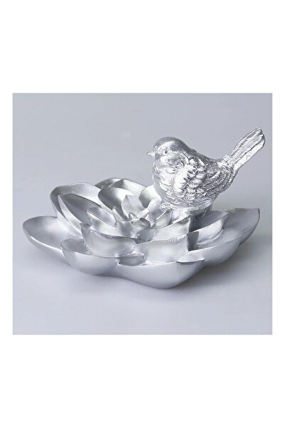 Selim Dekor Camellia Kuşlu Aksesuar Gümüş