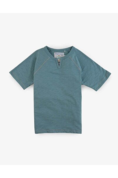 Gingersnaps تي شيرت للأولاد بأكمام قصيرة ورقبة على شكل حرف V