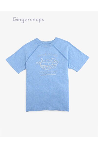 Gingersnaps Boys' half-sleeve turtle-print crew neck t-shirt