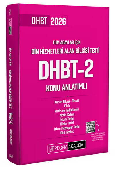 Pegem Akademi Yayıncılık 2026 Din Hizmetleri Alan Bilgisi Testi DHBT-2 Konu A...