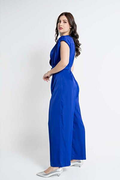 Nichii Women's Sleeveless Jumpsuit with Waist Belt