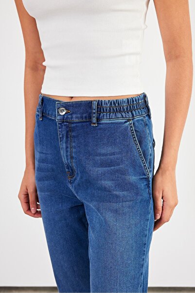 VENA Norah Σκούρο Μπλε Ελαστική Μέση Παντελόνι Τζιν - Σκούρο Μπλε