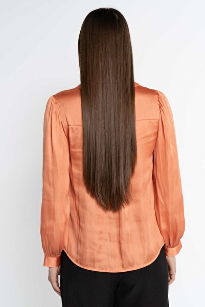 Nichii Soft Women's Long Sleeve Blouse with Small Collar