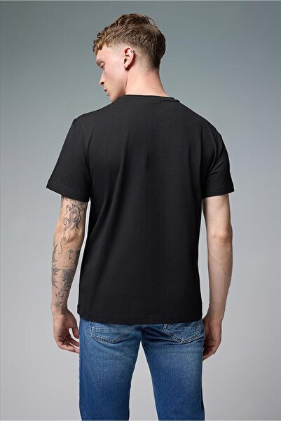 VENA Μπλουζάκι Ken Crew Neck Regular Fit Basic-Μαύρο